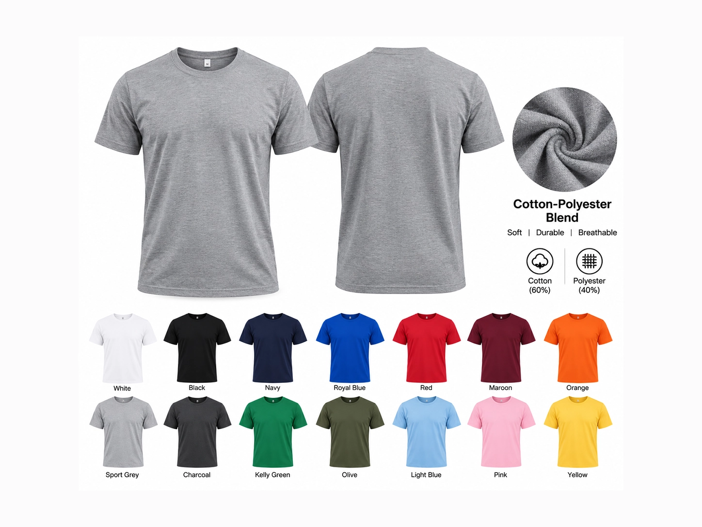 T-Shirt (Cotton-Polyester Blend)
