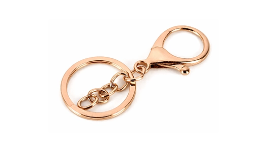 Rose Gold Split Ring Lobster