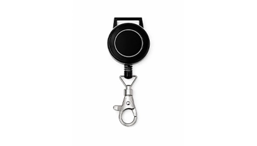 Black Badge Reel with Lobster Clip