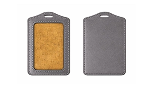 One Pocket Grey Leather Holder