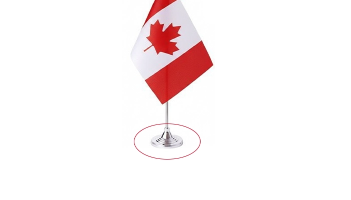 Silver Desk Flag Pole
