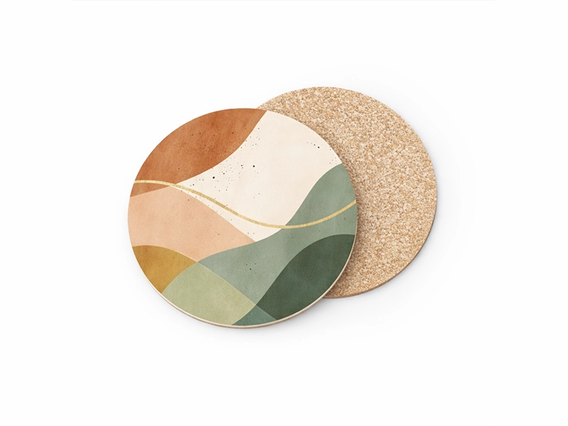 Full Color Cork Coaster Printing Singapore image 3