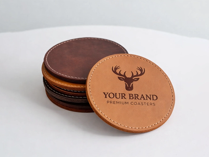 Custom Leather Coaster Singapore image 2