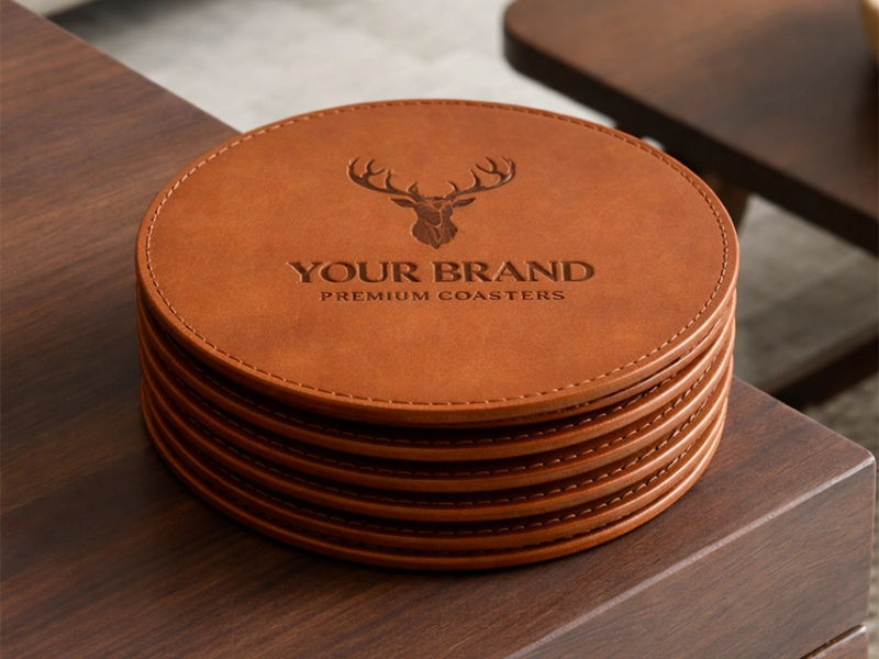 Custom Leather Coaster Singapore image 3